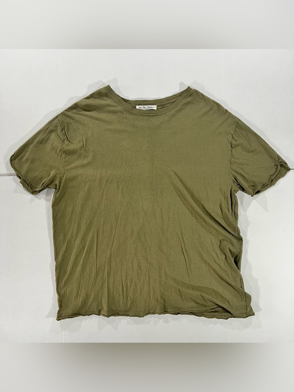 Free People We The Free Nina Tee Olive Green Women's Size Small OB1690079